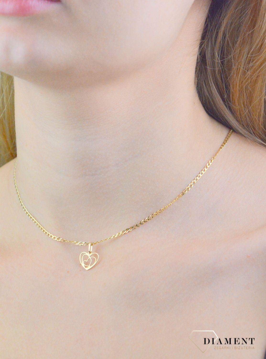 Zawieszka złota serce próba 585, ZA 6750 585, Zawieszka złota serce próba 585, ZA 6750 585. Zawieszka wykonana z żółtego 14 karatowego złota o formie serca. Idealny pomysł na prezent..jpg